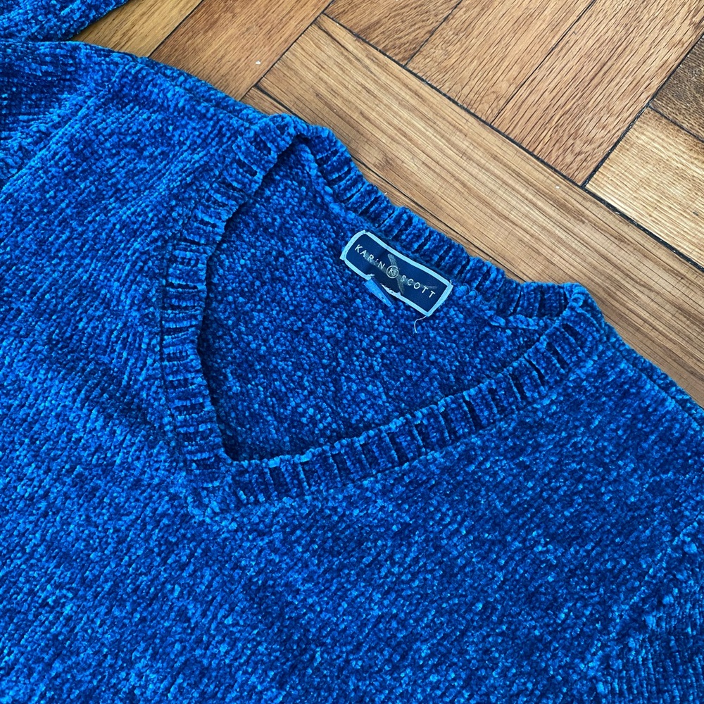 Karen Scott Deep Blue V-Neck Sweater - XS - Picture 4 of 8
